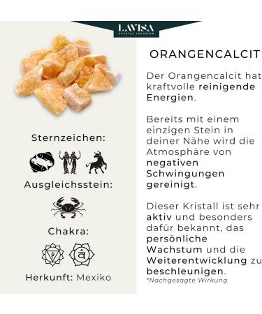 Buy Lavisa Premium Healing Stones & Gemstones Set | 100% Natural Crystals for Decoration & Water Treatment | Gem Water Mix with Orange Calcite - Buy Online on GoSupps.com