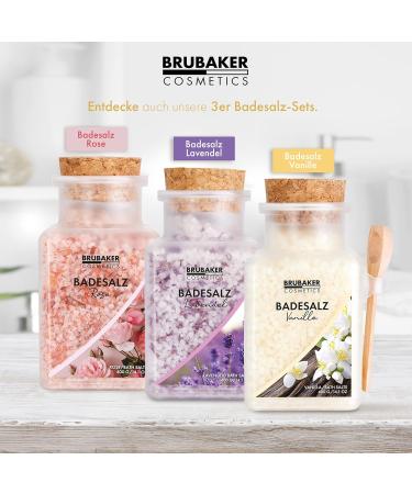 Brubaker Swimming Salt 3x400g - Vanilla Fragrance | Natural Bathing Additive for Wellness & Relaxation | Premium Body Care with Wooden Measuring Spoon - Buy Online on GoSupps.com
