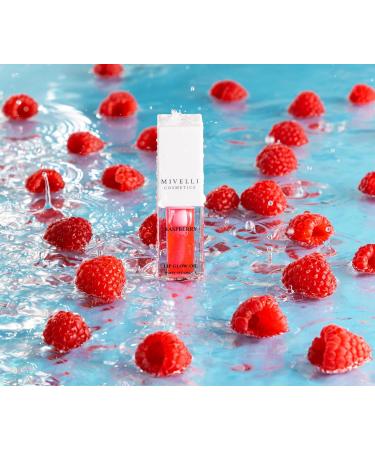 Buy Lip Glow Oil - Tinted Moisturizing Lip Oil with Raspberry Stain | Hydrating Non-Sticky Plumping Gloss for Dry Lips | Perfect Gift - Buy Online on GoSupps.com