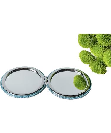Turkish Metal Compact Mirror - Small Round Mirror with Magnetic Close, 1x & 2x Magnification for Handbags - Bright & Funky Geometric Pattern - Ideal for Travel and Commutes - Buy Online on GoSupps.com