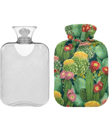 Shop Hot Water Bottles with Cactus Flower Cover | 2L Pain Relief & Heat Therapy Bag - International Shipping - Buy Online on GoSupps.com