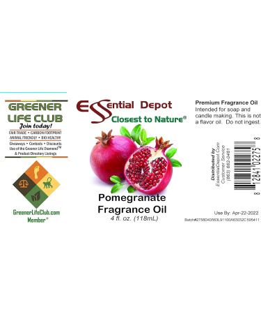 Pomegranate Fragrance Oil - 4 oz Amber Glass Bottle | Premium Scent for Candles Soaps & Diffusers - Buy Online on GoSupps.com
