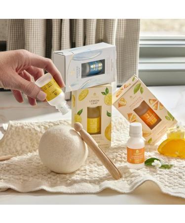 Thymes Washed Linen Wool Dryer Balls Set | 3 Eco-Friendly Laundry Balls + Scented Fragrance Oil – Eliminate Wrinkles Static & Lint – International Shipping Available - Buy Online on GoSupps.com