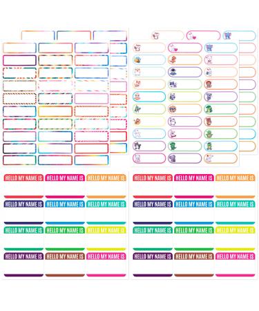 OIIKI Reusable Baby Bottle Labels for Daycare 144pcs  Waterproof Name Labels for Daycare  Animal Self Adhesive Name Tag Stickers Write On Kids Food Water Bottle Labels for School Classroom