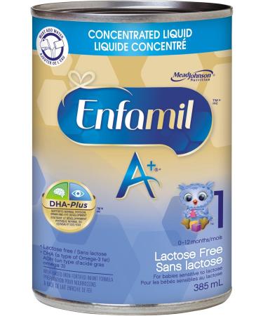 Enfamil A+ Lactose Free Infant Formula Concentrated Liquid 385mL 12 cans - Buy Online on GoSupps.com