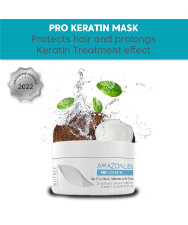 Amazonliss Keratin Hair Spray Treatment - 4.05 fl oz Liquid Keratin for Smooth Straight Hair - Pro Keratin Gel Mask 8.8 oz - Anti-Frizz & Hydrating Beauty Mask - Buy Online on GoSupps.com
