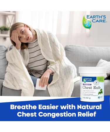 Earth's Care Petrolatum Free Chest Rub Cough Suppressant and Topical Analgesic 2.0 OZ - Buy Online on GoSupps.com