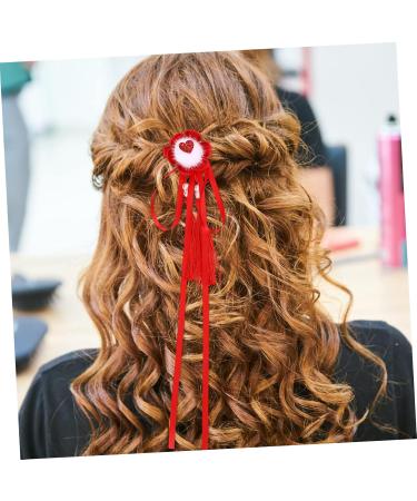 MAGICLULU 2 Pairs Hair Accessories Tassel Hair Clip Flower Hair Clips for Women Hair Barrettes for Chinese Style Barrettes Tassel Barrette Pom Miss Fabric Heart-shaped Issue Card - Buy Online on GoSupps.com