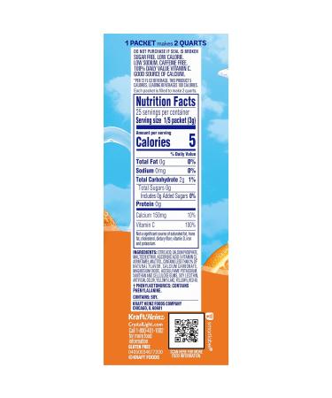 Crystal Light Classic Orange Powdered Drink Mix - 60 ct Pack, Sugar-Free, Naturally Flavored - 12 Canisters - Buy Online on GoSupps.com