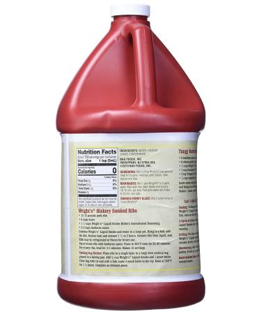 Wrights Natural Hickory Seasoning Liquid Smoke 128oz - Authentic Flavor Enhancer (1 Pack) - Buy Online on GoSupps.com