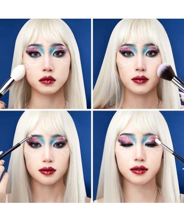 Jessup 25pcs Professional Makeup Brush Set - Beauty Cosmetic Brushes for Foundation, Powder, Blush, Eyeshadow, and Concealer - Natural-Synthetic Hair - Black/Silver - Buy Online on GoSupps.com