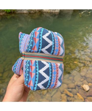 Memory Foam Travel Pillow for Lumbar Support - Portable Contour Pillow for Camping, Hiking, Airplanes & Car - Ethnic Style - Buy Online on GoSupps.com