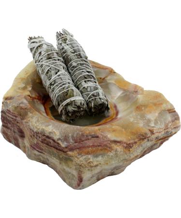 Heka Naturals 10cm Polished Shungite Pyramid - Home Decor Gemstone for Chakra Healing and Negative Energy Protection with Sage - Healing Crystals - Buy Online on GoSupps.com