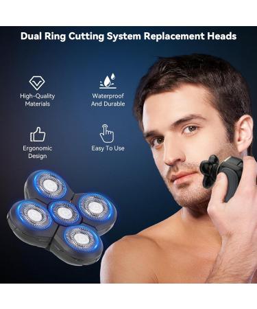 Replacement Heads for Men Electric Shaver Universal 5Blade Rotary Electric Beard Shaver Easy to Install Waterproof 5Blade Rotary Head Replacement1 h - Buy Online on GoSupps.com