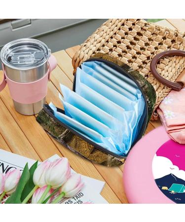 Menstruation Pad Bag with Zipper - Cute Dinosaur Tampon & Napkin Collection Bag for Women & Girls - Buy Online on GoSupps.com