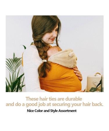 ACO-UINT 20Pcs Boho Hair Ties for Women - Elastic Scrunchies Bracelets for Ponytail - Thin Hair Accessories for Girls (StyleA) - Buy Online on GoSupps.com