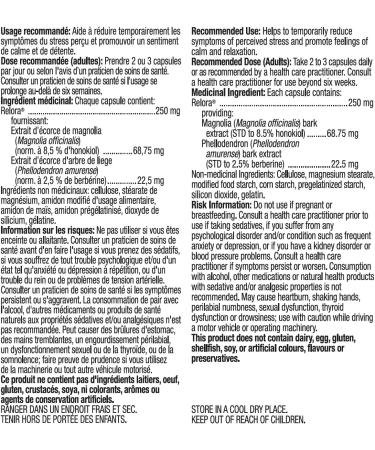 Nature's Harmony Relora 250mg(60 Capsules) - Buy Online on GoSupps.com