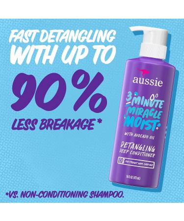 Aussie Total Miracle Shampoo Conditioner and 3 Minute Miracle Treatment Bundle Pack & Deep Conditioner for Dry Hair with Avocado and Jojoba Oil 3 Minute Miracle Moist Paraben Fr - Buy Online on GoSupps.com