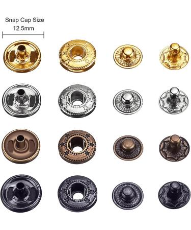100 Set 12.5mm Snap Fasteners Leather Buttons Kit with Fixing Tools - Press Studs Set - Buy Online on GoSupps.com