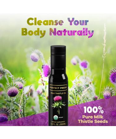 Activation Perfect Press Milk Thistle Oil - Pure Liquid Extract for Natural Detox & Heart Health - Non GMO Supplement - 100ml - Buy Online on GoSupps.com
