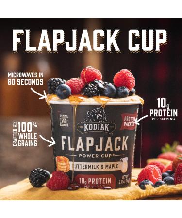 Kodiak Cakes Protein Pancake Cups - Buttermilk & Maple, Just Add Water, 12-Pack - Buy Online on GoSupps.com