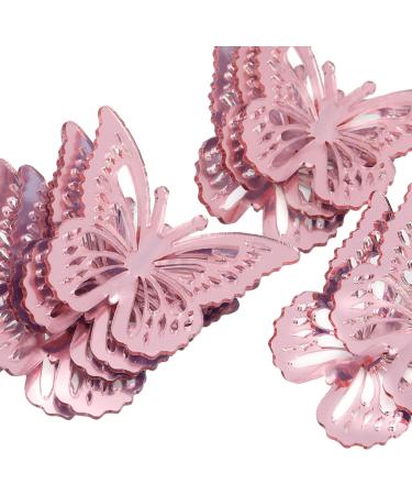HEVSTIL 20PCS 3D Rose Gold Butterfly Cupcake Toppers Hollow Arts Butterfly Cupcake Toppers Colorful Cake Decoration for Birthday Party Christmas Wedding Anniversary Cake Decor - Buy Online on GoSupps.com