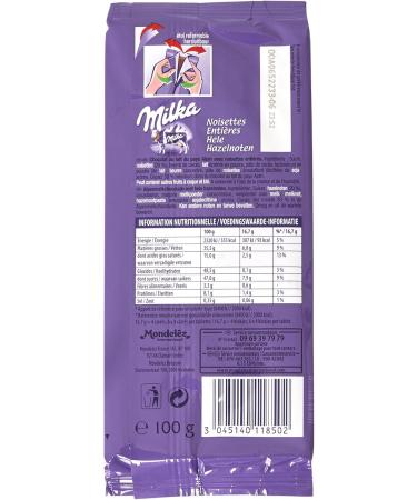 Milka Chocolate with Whole Hazelnuts 2 bars of 100 g - Buy Online on GoSupps.com