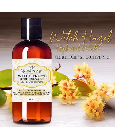 RESURRECTIONbeauty Alcohol Free Witch Hazel Hydrosol | Premium Facial Toner & Clay Mask Ingredient | 4oz - Ideal for DIY Hyaluronic Acid Serum - Buy Online on GoSupps.com