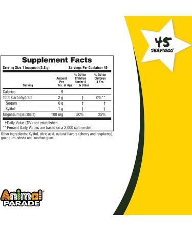 Nature's Plus Animal Parade Mag Kidz â€“ Children's Magnesium Supplement, Natural Cherry Flavor, 0.37 lb - Buy Online on GoSupps.com