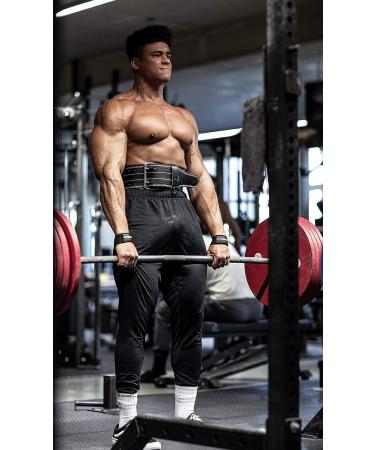 FITTEGE Leather Weight Lifting Belt - Powerlifting & Strength Training - Unisex Black L - Durable Support for Bodybuilding & Weight Lifting - Buy Online on GoSupps.com