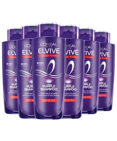 L'Oreal LOr al Paris Elvive Color Vive Purple Shampoo Blonde & Gray Hair 200ml 6x