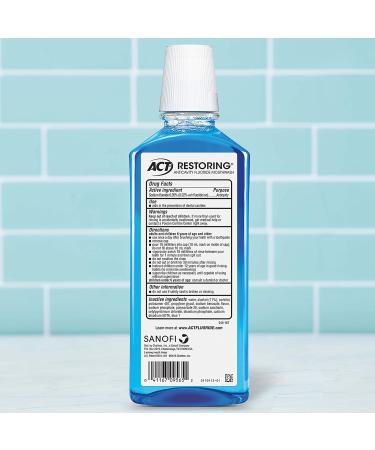 ACT Fluoride Mouthwash Bundle with Restoring 18 fl. oz. Cool Mint and Anticavity 18 fl. oz. Mint Rinses 18 Fl Oz (Pack of 1) Mouthwash + Mouthwash 18 fl. oz. - Buy Online on GoSupps.com