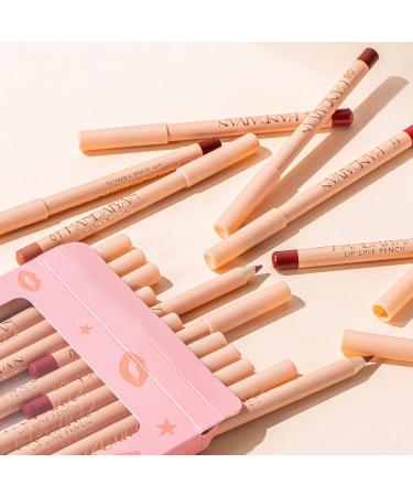 12-Piece Matte Lip Liner Pens Set - Long-Lasting & Creamy | Natural Lip Makeup Pencils - Buy Online on GoSupps.com