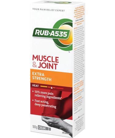 RUB A535 Extra Strength Cream - Arthritis, Rheumatic, Muscle, Joint & Back Pain Relief - 100g - Buy Online on GoSupps.com