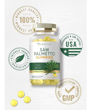 Carlyle Saw Palmetto Extract Gummies | 480mg | Vegan Non-GMO Gluten Free Supplement - Buy Online on GoSupps.com