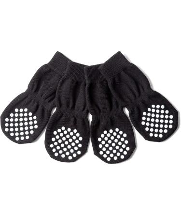 AKOPAWON Anti-Slip Socks for Dogs & Cats - 4-Piece Paw Protection Rubber Reinforcement Sizes S-5XL for Pets 1-36kg+ - W-Black 3XL - Buy Online on GoSupps.com