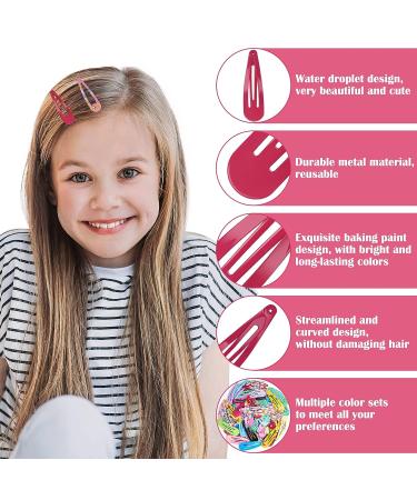 100Pcs Snap Hair Clips 2.76 Inch Metal Barrettes in Assorted Colors - Non-Slip Hair Accessories for Girls, Women, Kids, Teens - 100pcs Colorful Set - Buy Online on GoSupps.com