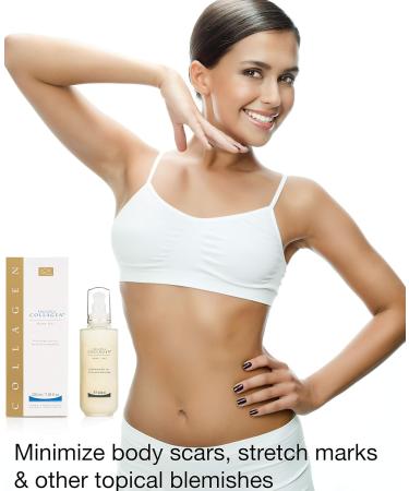 Anti-Cellulite Body Gel with Natural Marine Collagen | Scar Stretch Mark & Varicose Vein Treatment | Tightens Skin - 200ml - Buy Online on GoSupps.com