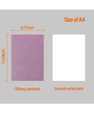 Glitter Cardstock Paper 40 Sheets 20 Colors Colored Cardstock for