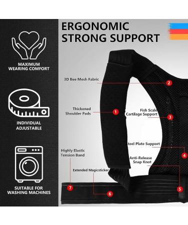 Adjustable Meltor Shoulder Belt Posture Corrector - Lightweight & Breathable | Back Pain Relief & Hump Correction for Women - XL - Buy Online on GoSupps.com