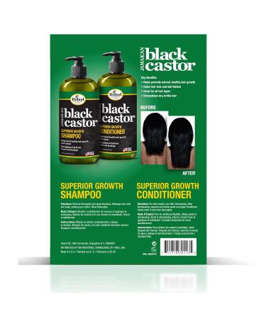 Difeel Jamaican Black Castor Shampoo & Conditioner Set - 2-PC Gift Box for All Hair Types Sulfate & Paraben Free 33.8oz Each - Boost Hair Growth & Nourishment - Buy Online on GoSupps.com