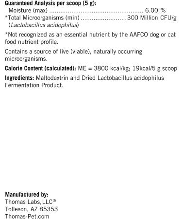 Thomas Labs Acidophilus Forte Digestive Powder 16oz | Probiotic Supplement - Buy Online on GoSupps.com