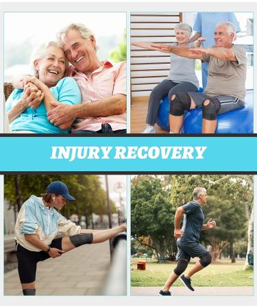 ZEAMO Compression Knee Brace for Knee Pain Relief - Mesh Weave Tech, Patellar Tendonitis Support - Black XX-Large - Buy Online on GoSupps.com