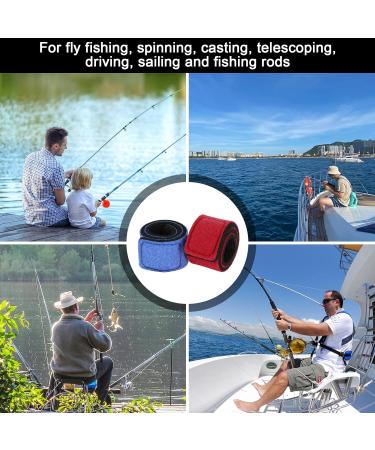 Royouzi 12-Piece Fishing Rod Straps Adjustable Velcro Tapes in 6 Colors for Fishing Rods Badminton Rackets & Golf Clubs | Durable & Secure Climbing Closure - Buy Online on GoSupps.com