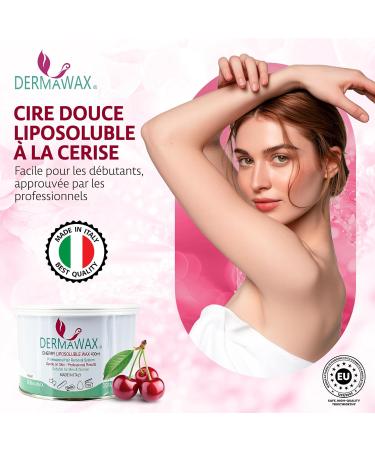 Dermawax Cire Ti de Cerise 400 g Cire d pilation Synth tique Liposoluble avec Bandes Texture Cr meuse Professionnelle pour Jambes Bras Dos & Torse Made in Italy - Buy Online on GoSupps.com