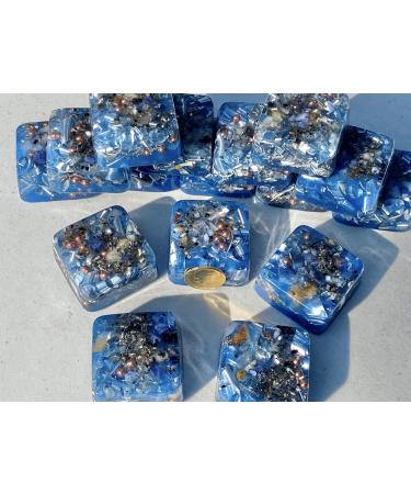 Mini Cube Tower Busters - Light Blue Orgone Generator | 528Hz Energy Accumulator | Perfect Gift - Buy Online on GoSupps.com