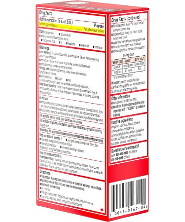 Infants' Tylenol Acetaminophen Pain & Fever Relief, Dye-Free Cherry - 1 fl. oz - Buy Online on GoSupps.com