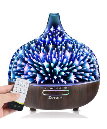 Aroma diffuser 500ml diffuser ultrasound humidifier fragrance lamps for essential oils remote control fuzling aromatherapy with 7 colors LED car shutdown star star