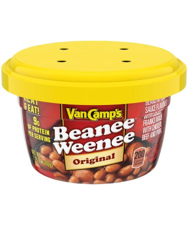 Van Camp's Beanee Weenee Original Flavor Microwavable Cups, 7.25 oz. (Pack of 12)