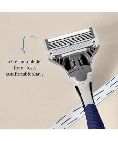 Harry's Razors for Men - Chrome Razor Handle | 5-Blade Razor Set with Lubricating Strip & Precision Trimmer | 3 Cartridges Included - Buy Online on GoSupps.com